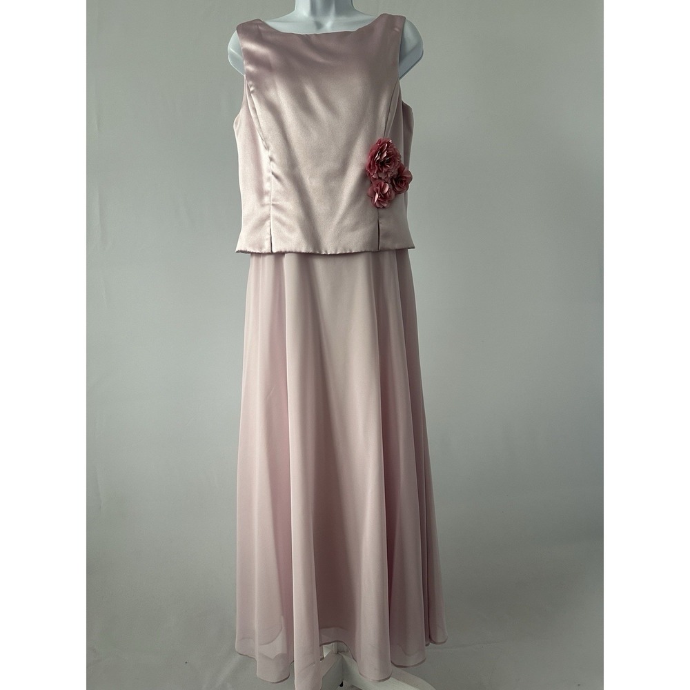 Vintage Scott McClintock Dress Size 12 Millennium 2000 Pale Pink MOB (bA6)